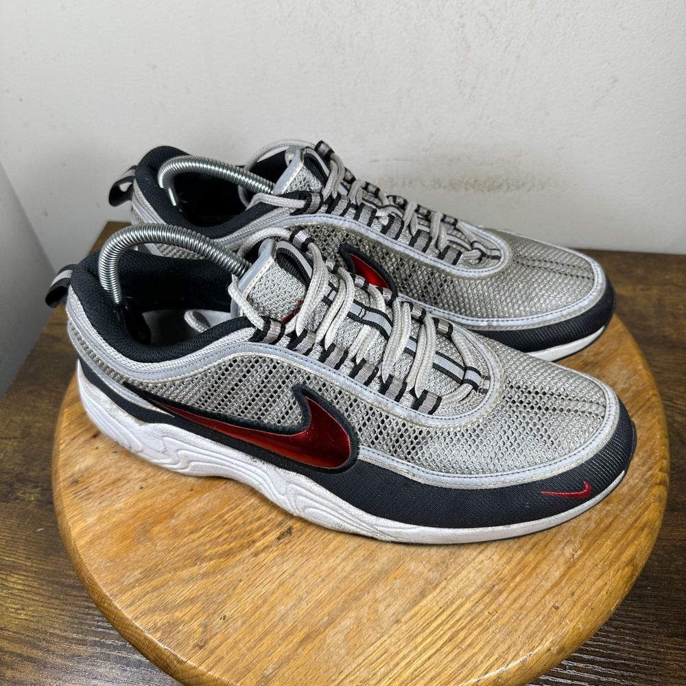 Nike Air Zoom Spiridon SP 2024 Silver Red Running Shoes HF9117-001 Mens 10.5